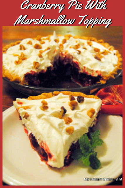 Cranberry Pie With Marshmallow