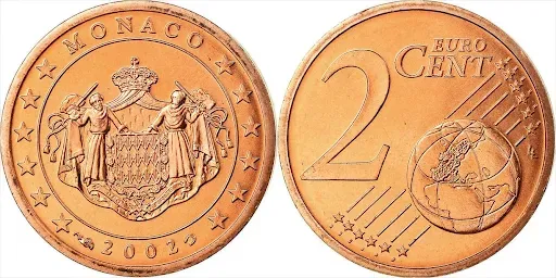 2 цента евро Монако