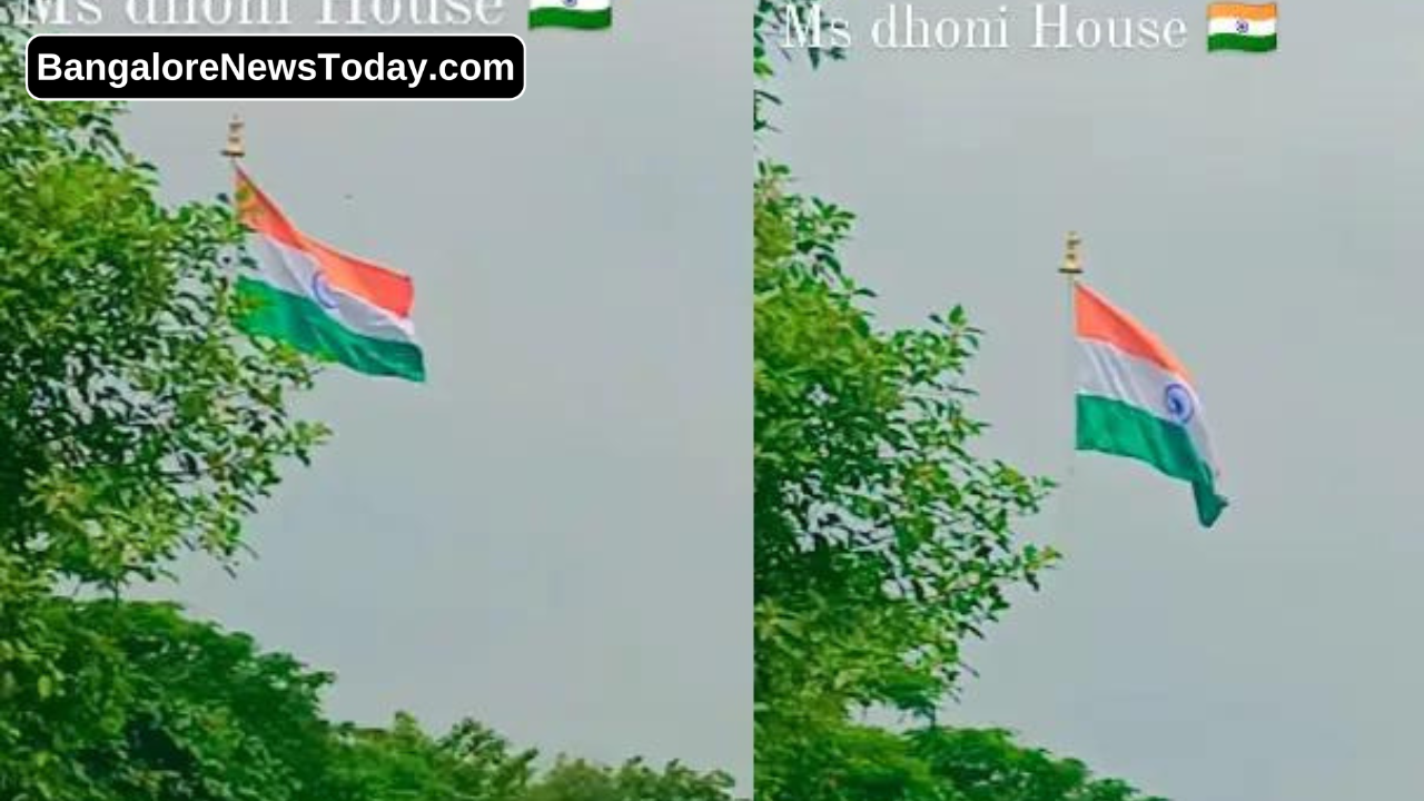 MS Dhoni raises the Tricolour at his Ranchi farmhouse;