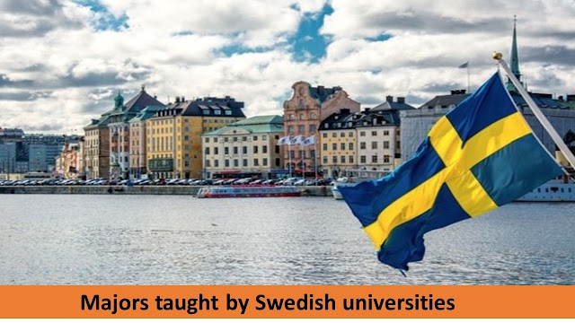 What are the most important majors taught by Swedish universities? 