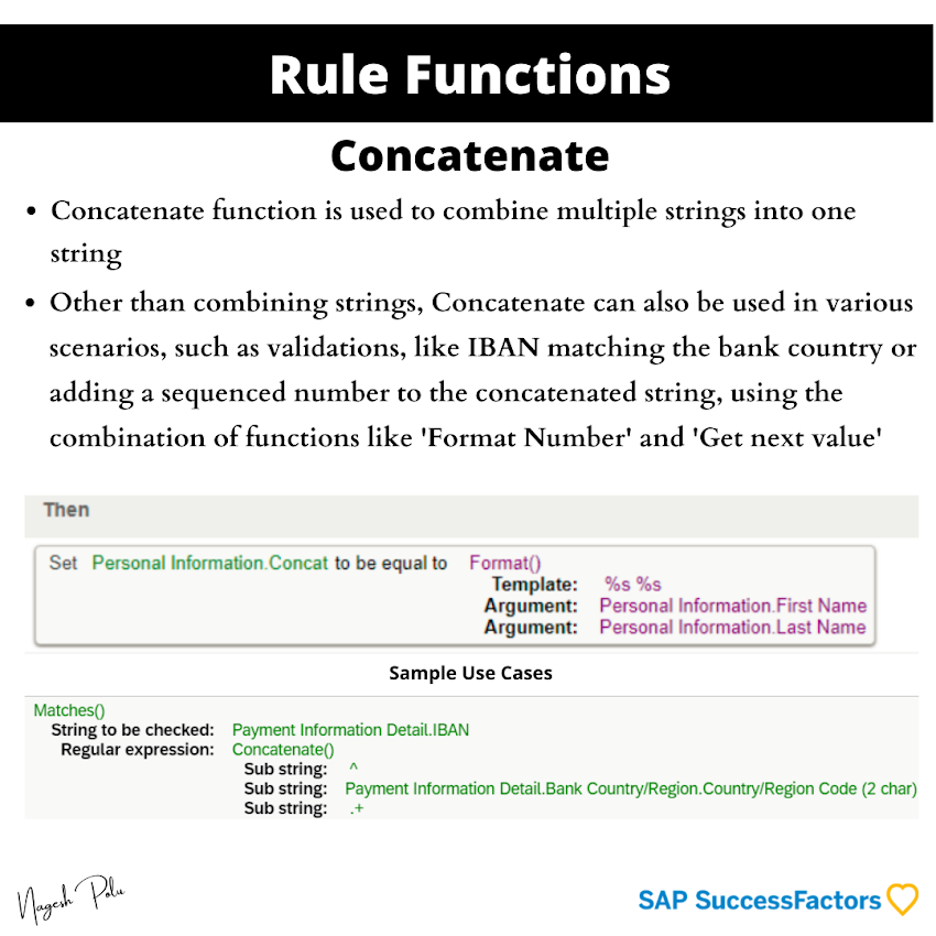 Using Concatenate Function in SuccessFactors