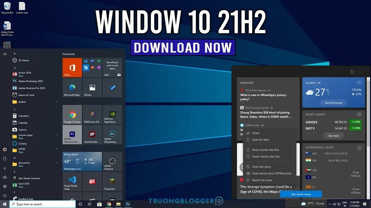 Download Windows 10 21H2 (November 2021 Update) chính thức nguyên gốc từ Microsoft