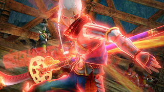 Impa with the Naginata unleashing her red Focus Spirit