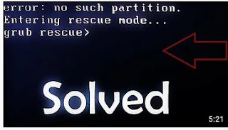How to Fix Grub error: no such partition Grub Rescue