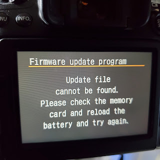File Not Found During Cannon Camera Firmware Update