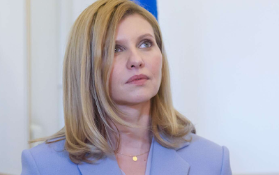 Ukraine's first lady Olena Zheleska condemned the massacre of Russians