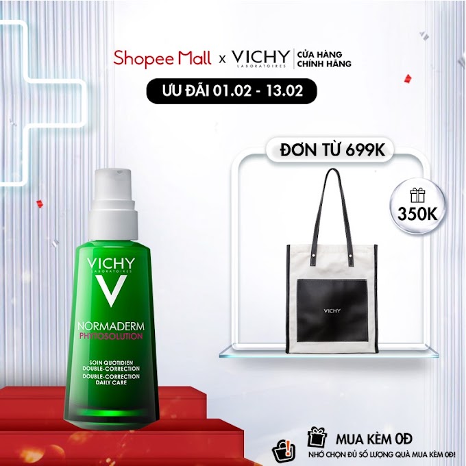 Mall Shop [ vichyofficialstore ] Kem dưỡng dạng gel sữa dành cho da mụn với tác động kép Vichy 50ml
