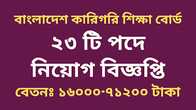 বাংলাদেশ কারিগরি শিক্ষা বোর্ড নিয়োগ বিজ্ঞপ্তি ২০২২