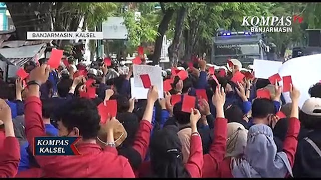 Disebut ‘Kabur’ dari BEM SI, Jokowi Disambut Demo Lagi di Kalsel