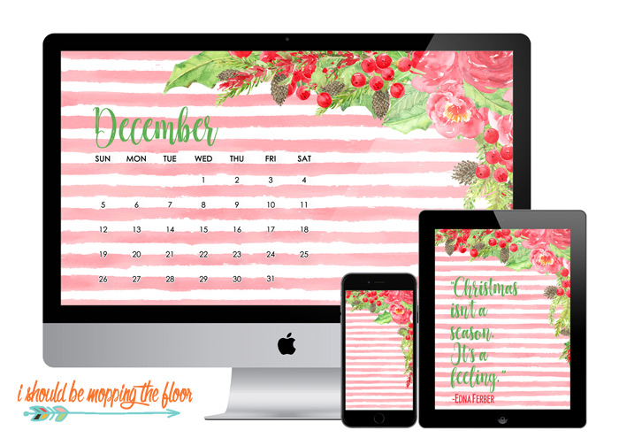 December Calendar for Laptop