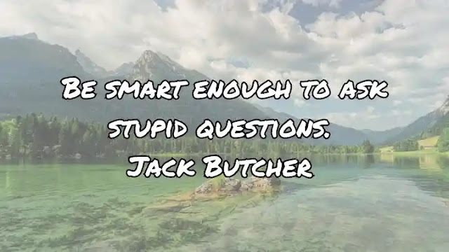 Be smart enough to ask stupid questions. Jack Butcher