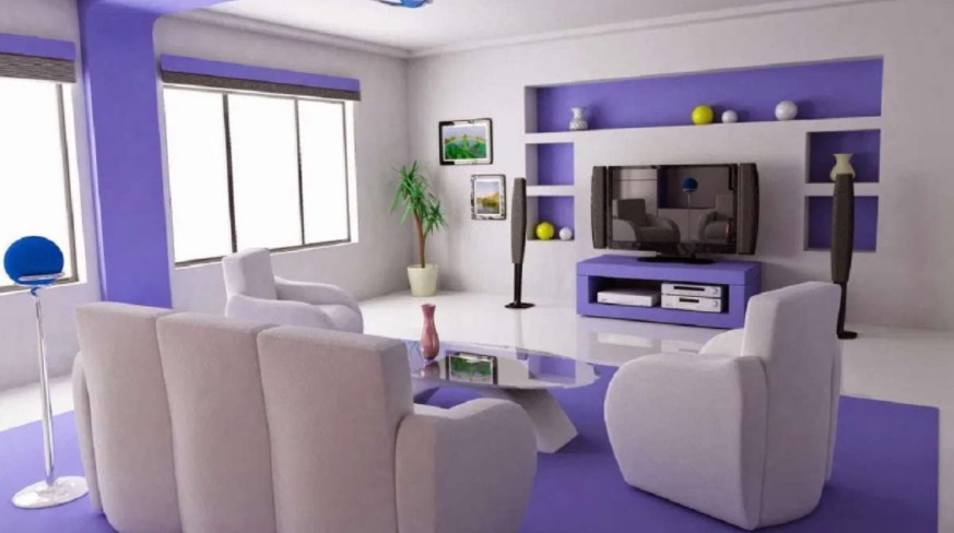 purple paint colors for living room