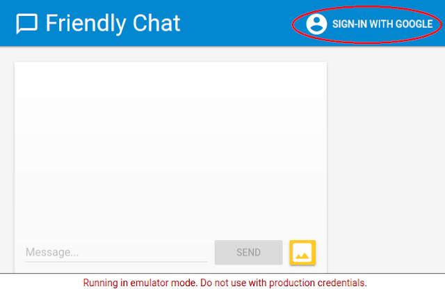 FriendlyChat 初期画面