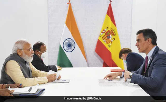 PM Modi, Spanish Counterpart Hold “Fruitful” Talks In Italy To Deepen Ties