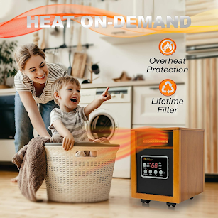 Dr Infrared Heater Portable Space Heater, Original, 1500-Watt, Cherry
