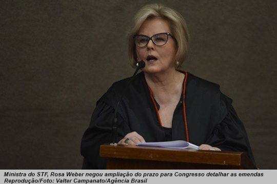 www.seuguara.com.br/Rosa Weber/STF/emendas do relator/orçamento secreto/
