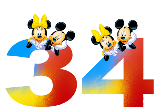 Abecedario en Colores de Mickey y Minnie, con Números.