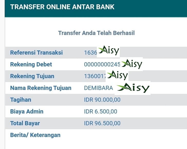 Bukti Transfer Pembayaran Catering November 2020 28