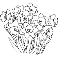 A bouquet of flowers coloring page