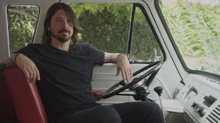 Harper Willow Grohl's dad sitting inside the car