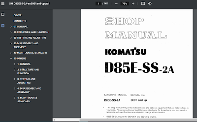 D85E-ss-2 A komatsu shop manual