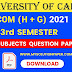 CU B.COM Third Semester (Honours & General) All Subjects 2021 Question Paper | B.COM 3rd Semester (Honours & General) All Subjects 2021 Calcutta University Question Paper