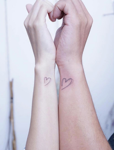 #couplehearttattoo