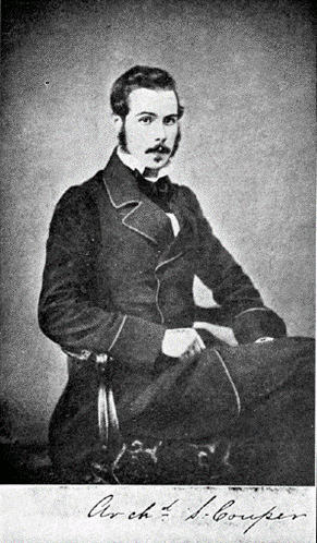 Figura 5‑1 Archibald Scott Couper. Químico escocés que propuso una nueva teoría de la estructura química y la vinculación. Descubrió la tetravalencia del átomo de carbono, la cual le permite enlazar con otros átomos de Carbono formando largas cadenas, y que el orden de enlace de los átomos de una molécula puede determinarse a partir de indicios químicos.