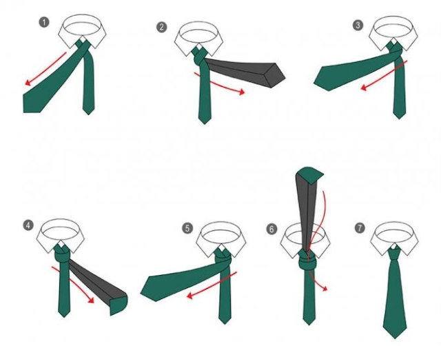 Викторианский узел для галстука