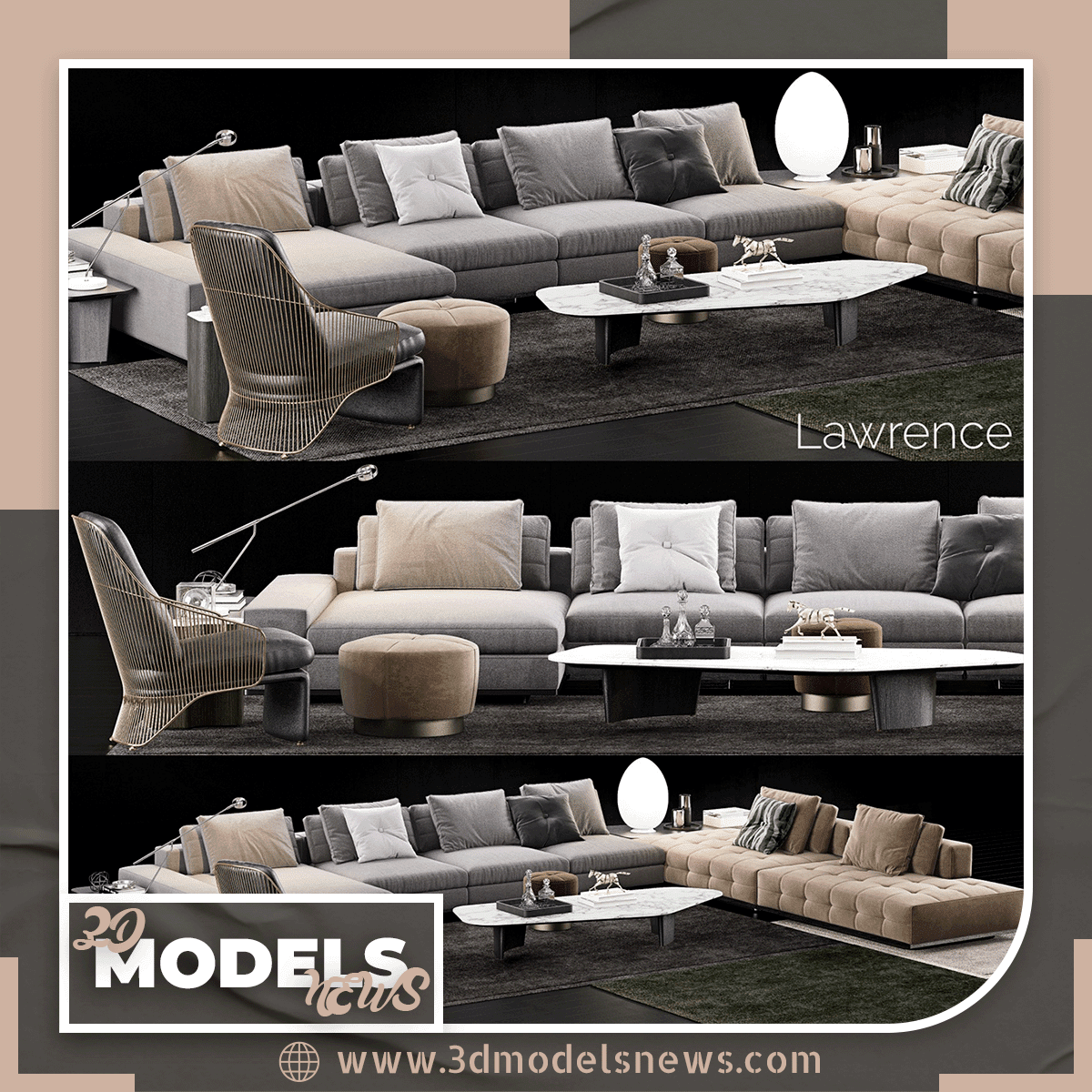 Minotti Lawrence Sofa Model