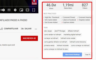 Geradores de Tags Para Canais do YouTube - Mega Info Tutoriais