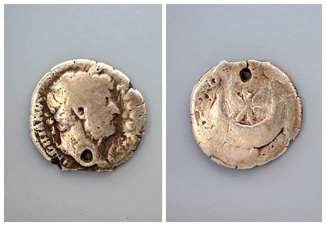 Hadrianus (117-138) ezüst denarius amulett