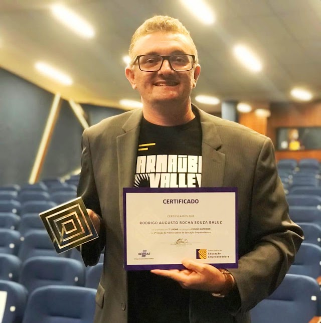 Professor da UESPI de Parnaíba é o vencedor do Prêmio Educação Empreendedora do Sebrae