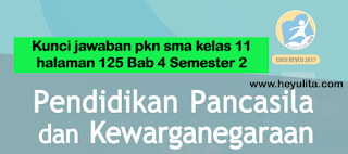 Kunci jawaban pkn kelas 11 halaman 125 Semester 2