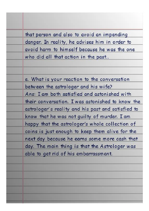 An Astrologers day  Questions Answers