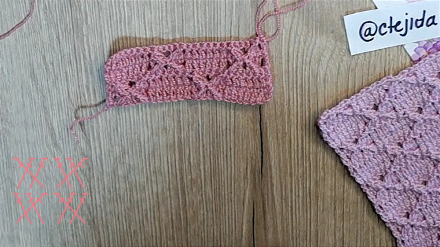 Punto ROMBOS EN RELIEVE a Crochet