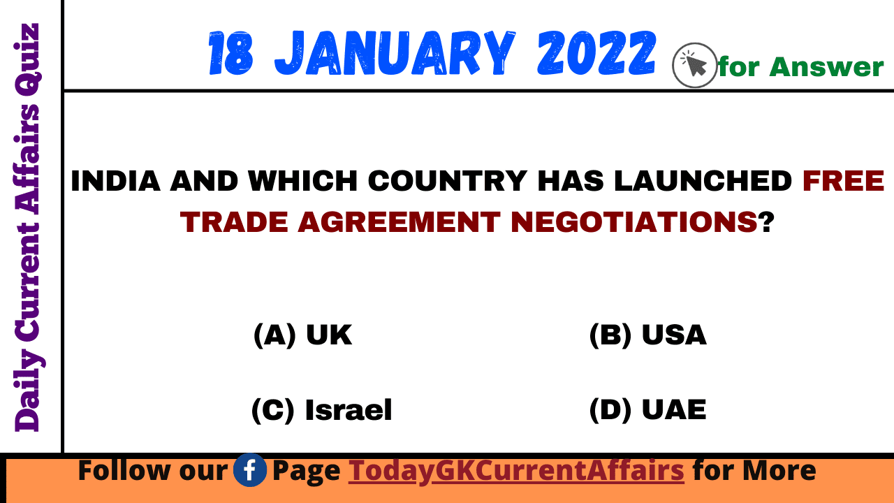 Today GK Current Affairs on 18th January 2022