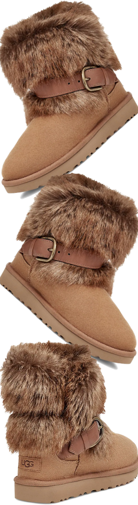 UGG Classic Buckle Mini Suede Boots