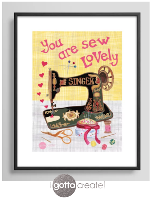 Sew Lovely Framed Print by iGottaCreate! at S6