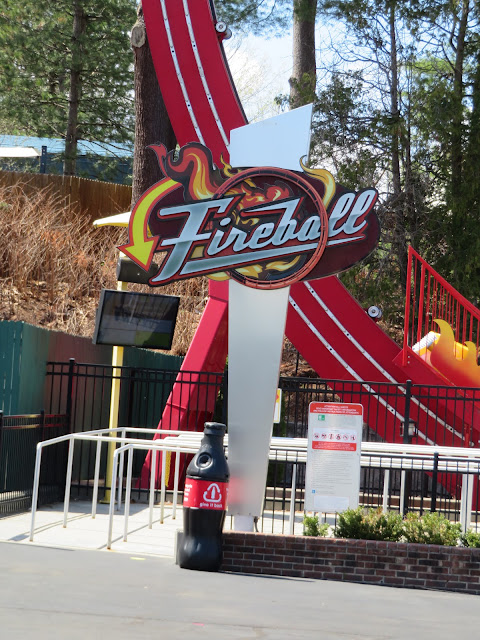 Fireball Ride Sign Six Flags New England