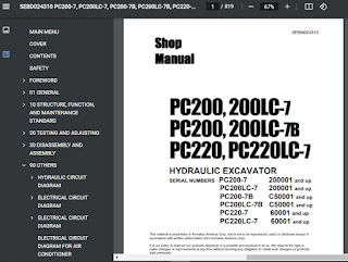 PC200-7 -PC200LC-7 PC200-7B PC200LC-7B PC220-7  PC220LC-7 shop manual pdf