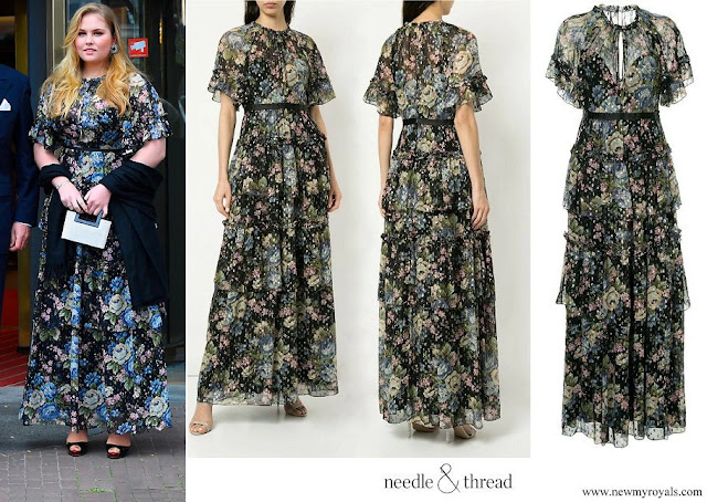 Princess Amalia wore Needle & Thread floral print maxi dress