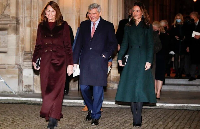 The parents of the Duchess of Cambridge, Carole and Michael Middleton and her sister Pippa Matthew