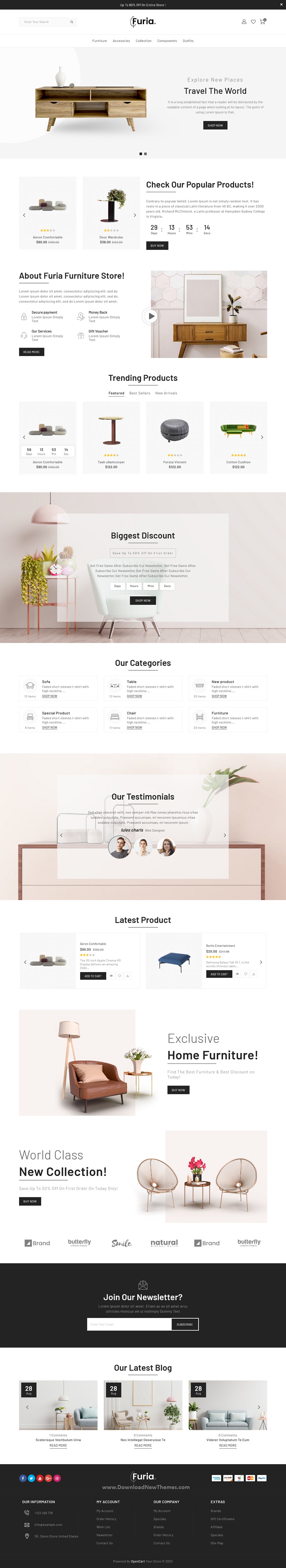 Furia Furniture Responsive Opencart Theme