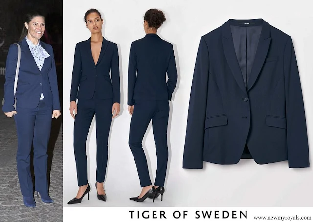 Crown Princess Victoria wore Tiger of Sweden Ruma Suit