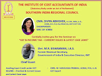 The seminar on “*GST & INCOME TAX- CURRENT ISSUES & LATEST CASE LAWS” on SATURDAY 6th Jan 2024  at 6 pm Chennai 