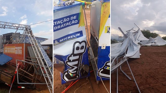 Tempestade danificou estrutura da CIMTB em Taubaté - Foto: Divulgação / CIMTB