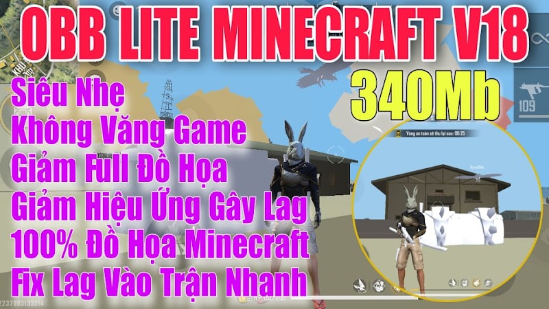 OBB LITE MINECRAFT V18 OBB LITE 340MB UPDATE DATA FIX LAG 1.67.1 TỐI ƯU DUNG LƯỢNG SIÊU NHẸ