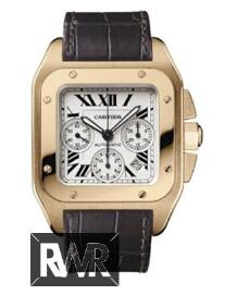 Replica Cartier Santos 100 White Dial Chronograph Mens Watch W20131Y1