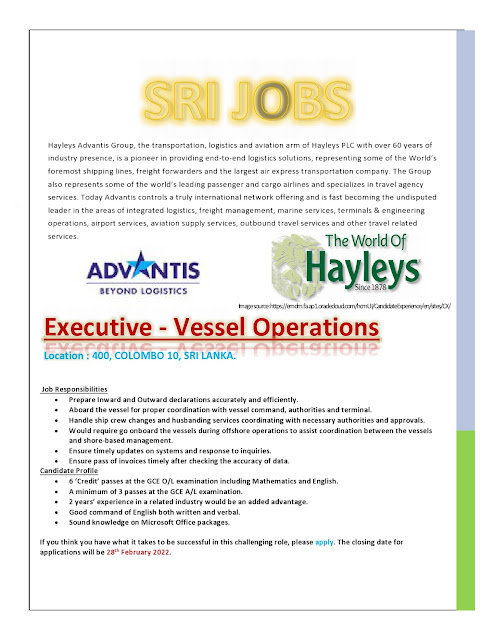 Careers in hayleys advantis